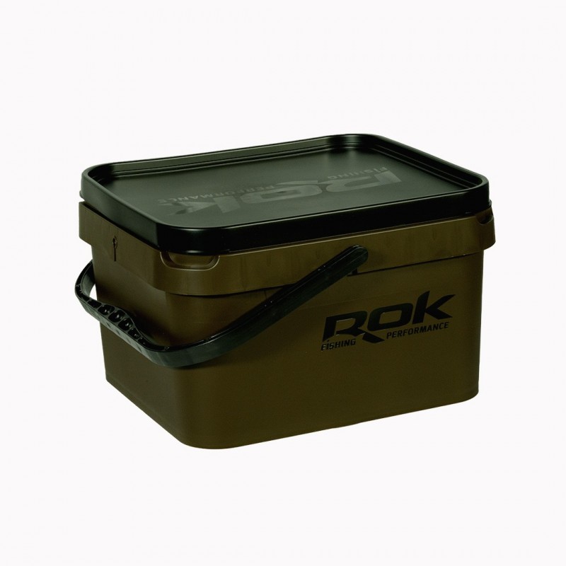 ROK SQUARE BUCKET SEAU CARRE 10 L VERT AVEC COUVERCLE SOUPLE GREEN SQUARE  BUCKET