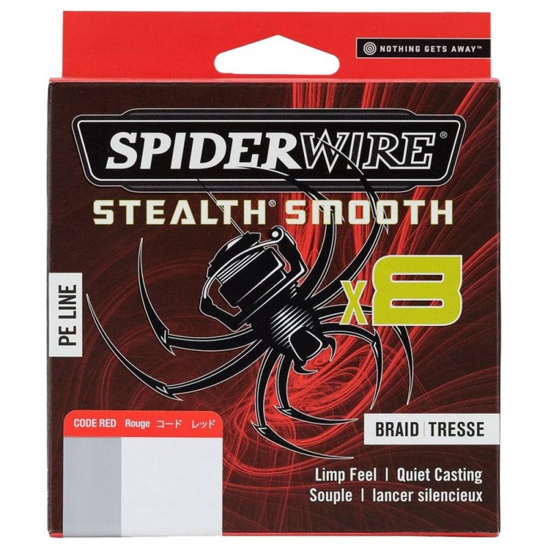 Tresse Spiderwire Stealth Smooth 8 Rouge - Philippe Pêche