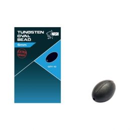 TUNGSTEN OVAL BEAD 6 MM X 10